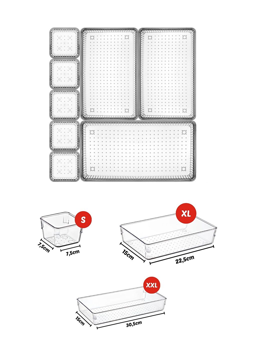 Nandy Home 8 Parça Çekmece İçi Düzenleyici  Organizer Set - 1