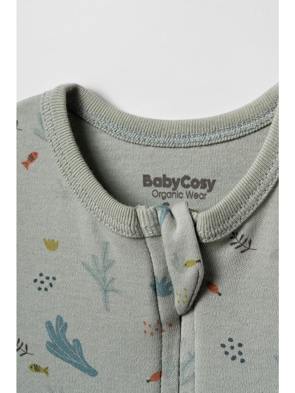 Turkuaz Bebek Şort Tulum %100 Organik Pamuk , Bebek - Yenidoğan- csy8213-2