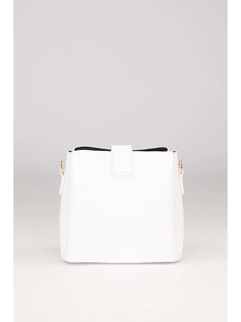 Beyaz Rugan Kadın Omuz Çantası 930167-2