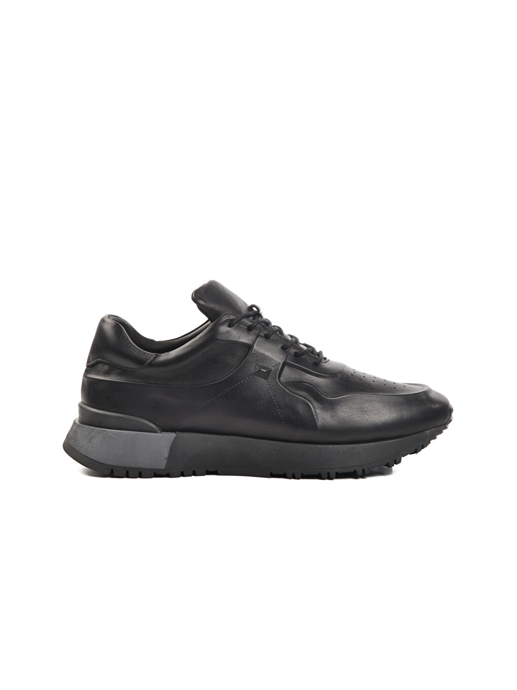 Siyah Hakiki Deri Erkek Casual Ayakkabı Premium 492 M