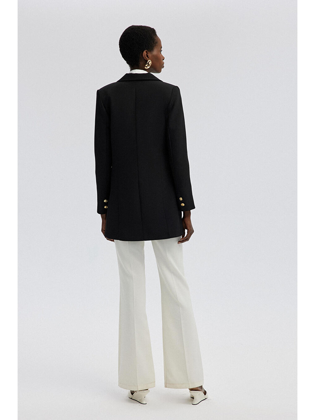 Siyah Kruvaze Ceket-3