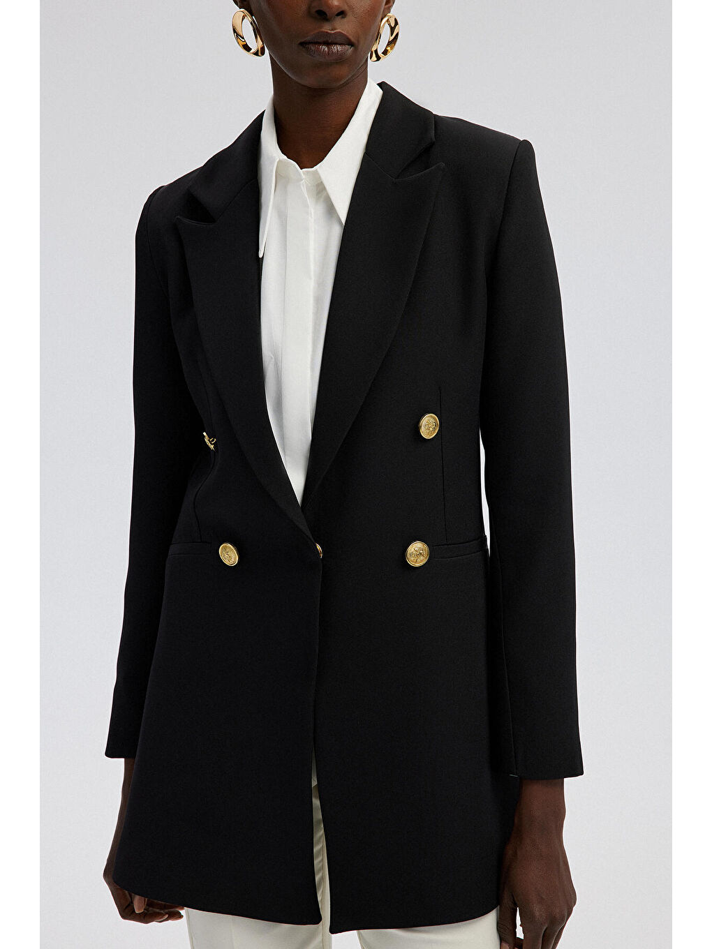 Siyah Kruvaze Ceket-4