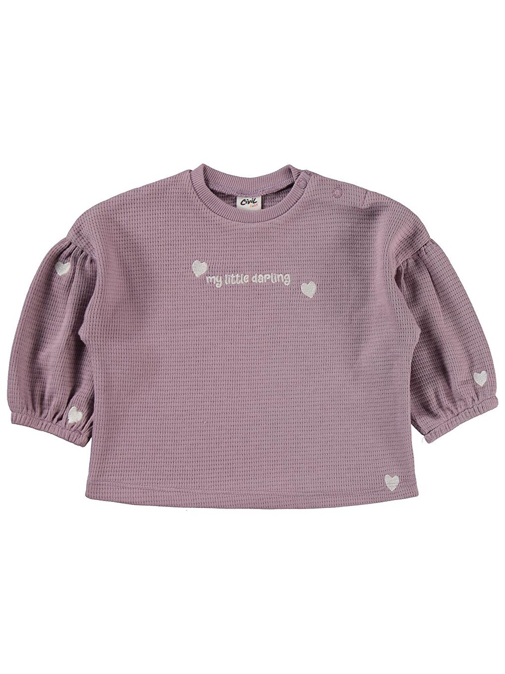 Baby Kalp Baskılı 6-18 Ay Takım - Lila 9-12 Ay-2