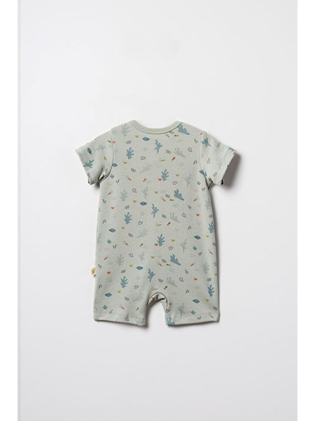 Turkuaz Bebek Şort Tulum %100 Organik Pamuk , Bebek - Yenidoğan- csy8213-6