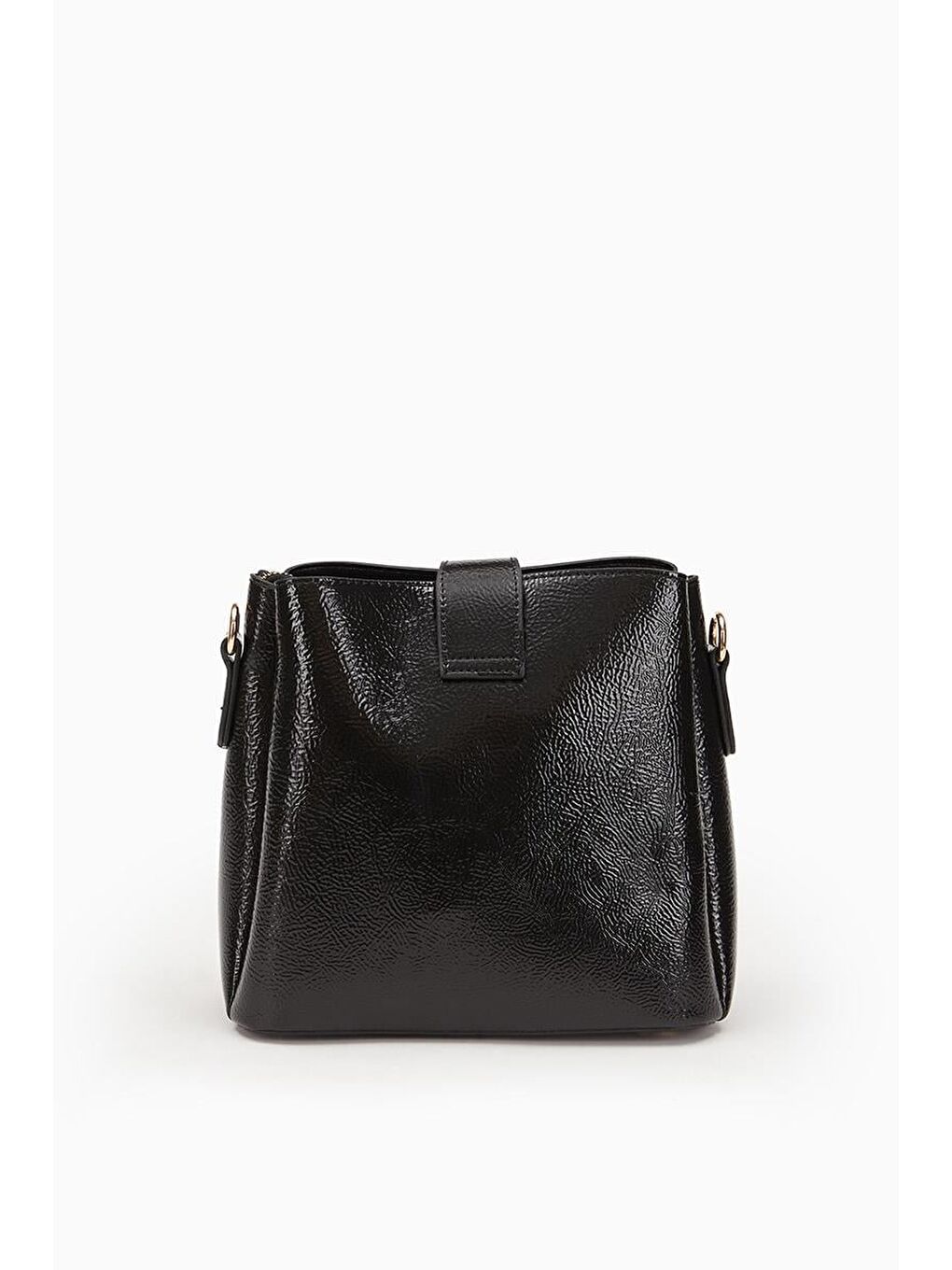 Siyah Kırışık Rugan Kadın Omuz Çantası 930167-2