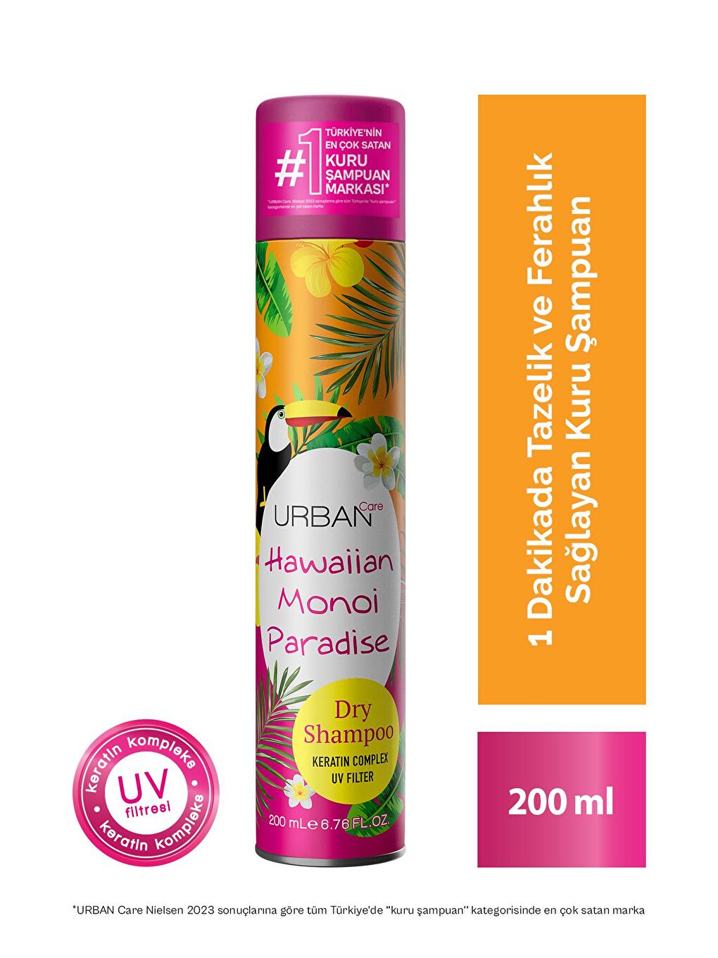 Urban Care Hawaiian Monoi Paradise Kuru Şampuan 200 ml-Vegan