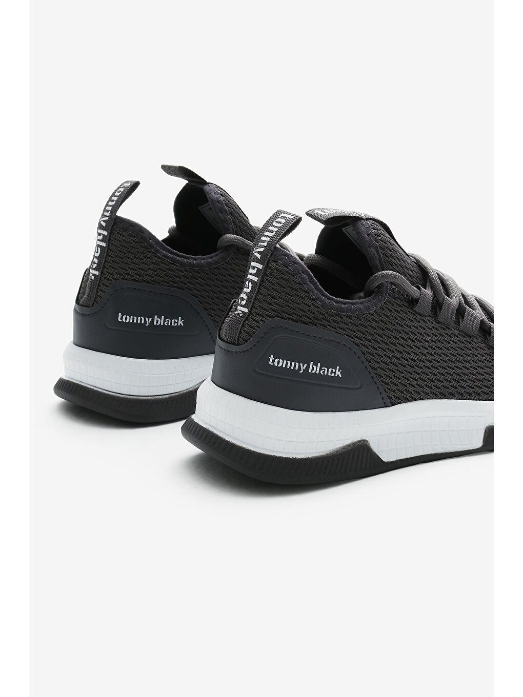 Unisex Koyu Gri Nefes Alabilen Kumaş Poli Taban Bağcıklı Spor Ayakkabı-4