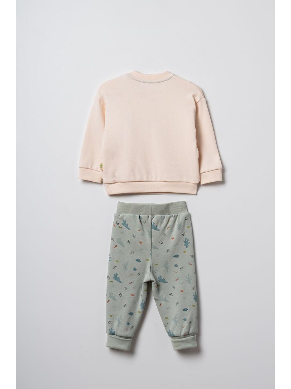 Turkuaz Bebek Alt Üst Takım %100 Organik Pamuk , Bebek - Yenidoğan- csy8214-6