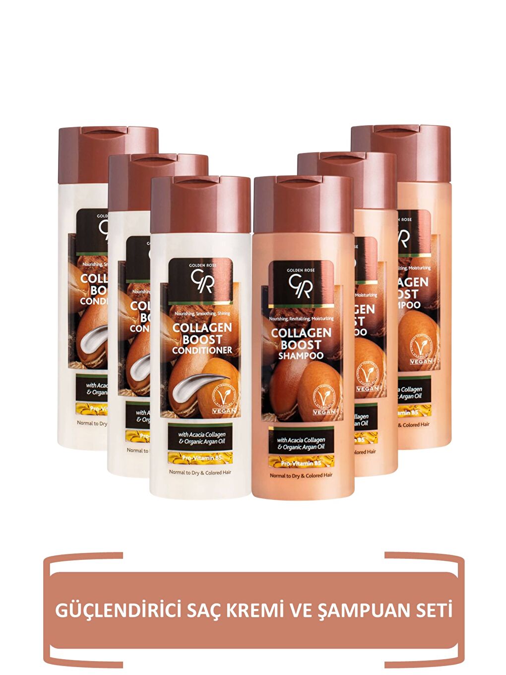 Collagen Boost- Güçlendirici Saç Kremi 3x  ve Şampuan 3x Seti