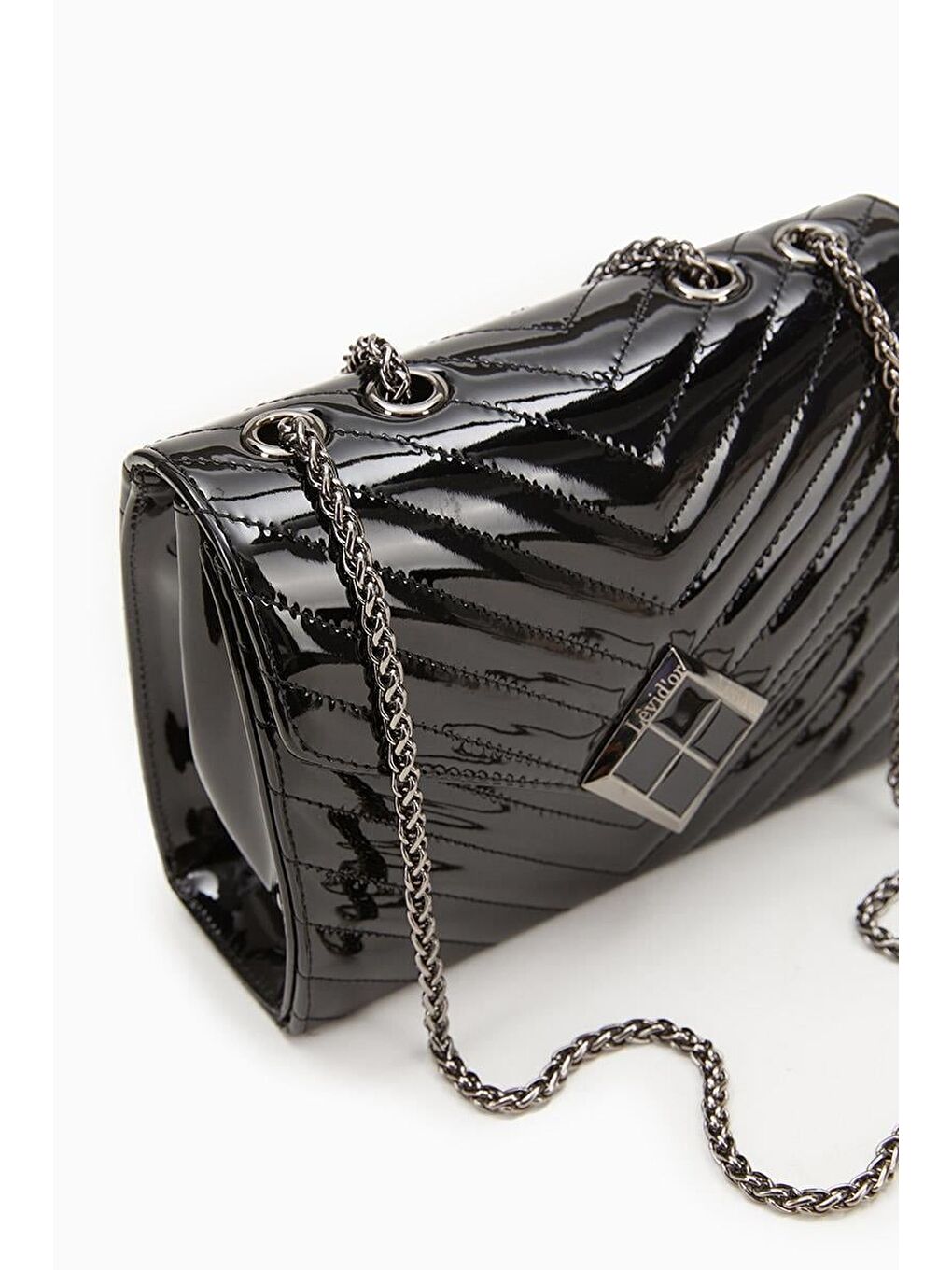 Siyah Rugan Kadın Omuz Çantası 930076-2