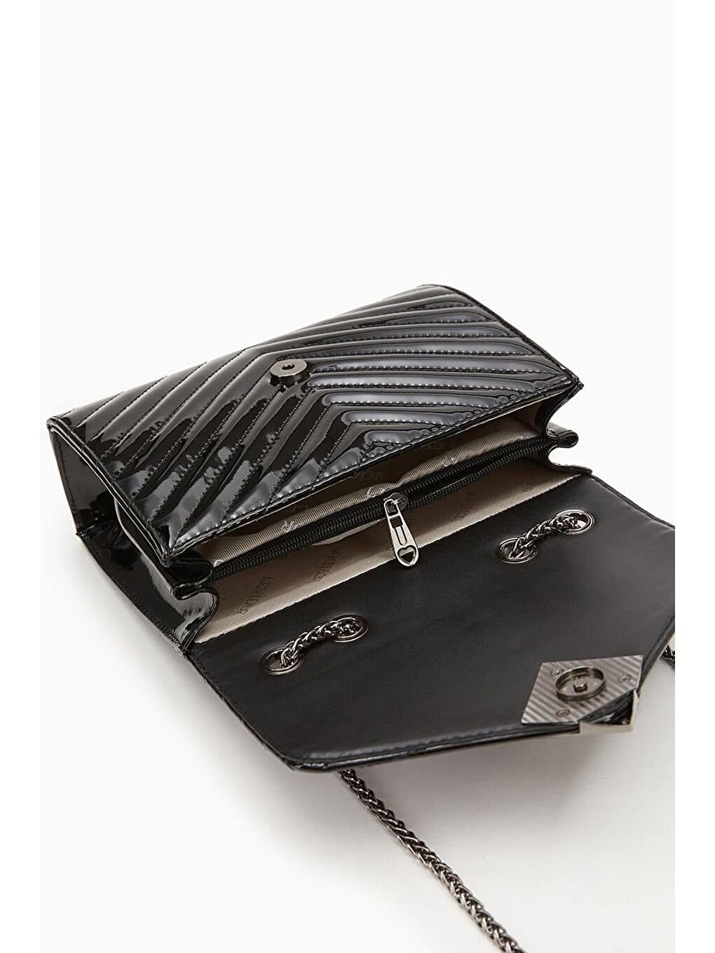 Siyah Rugan Kadın Omuz Çantası 930076-4