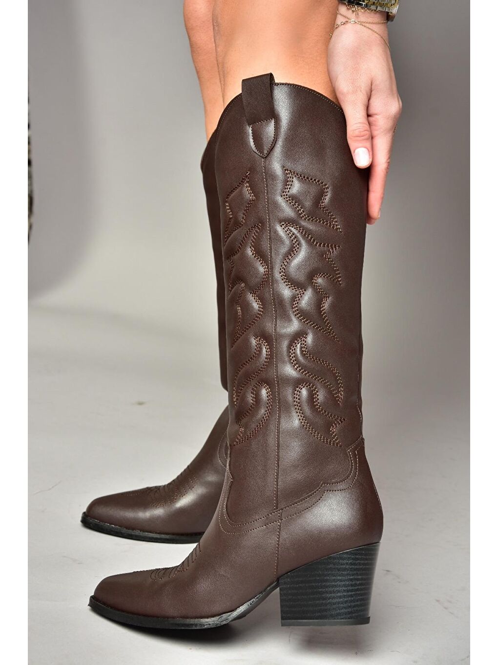 T296815009 Kahverengi Kadın Çizme-1