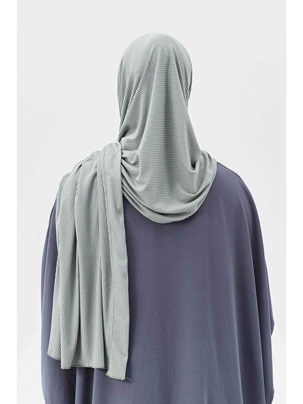 Yeşil Hazır Pratik Geçmeli Lüks Organik Çizgili Kaşkorse Şal Çapraz Hizalı-5