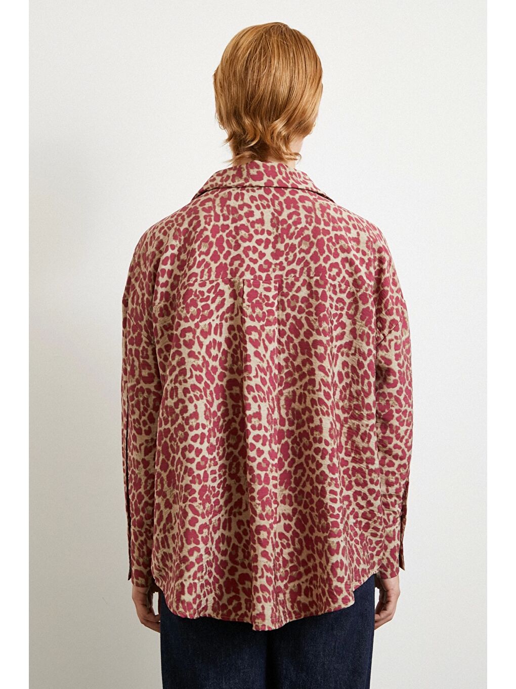 Leopar Desen Javanez Gömlek Yeşil-5