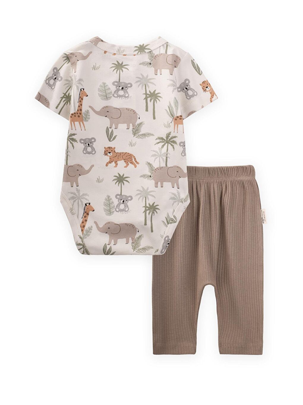 Bej Erkek Çocuk Desenli Takım-1