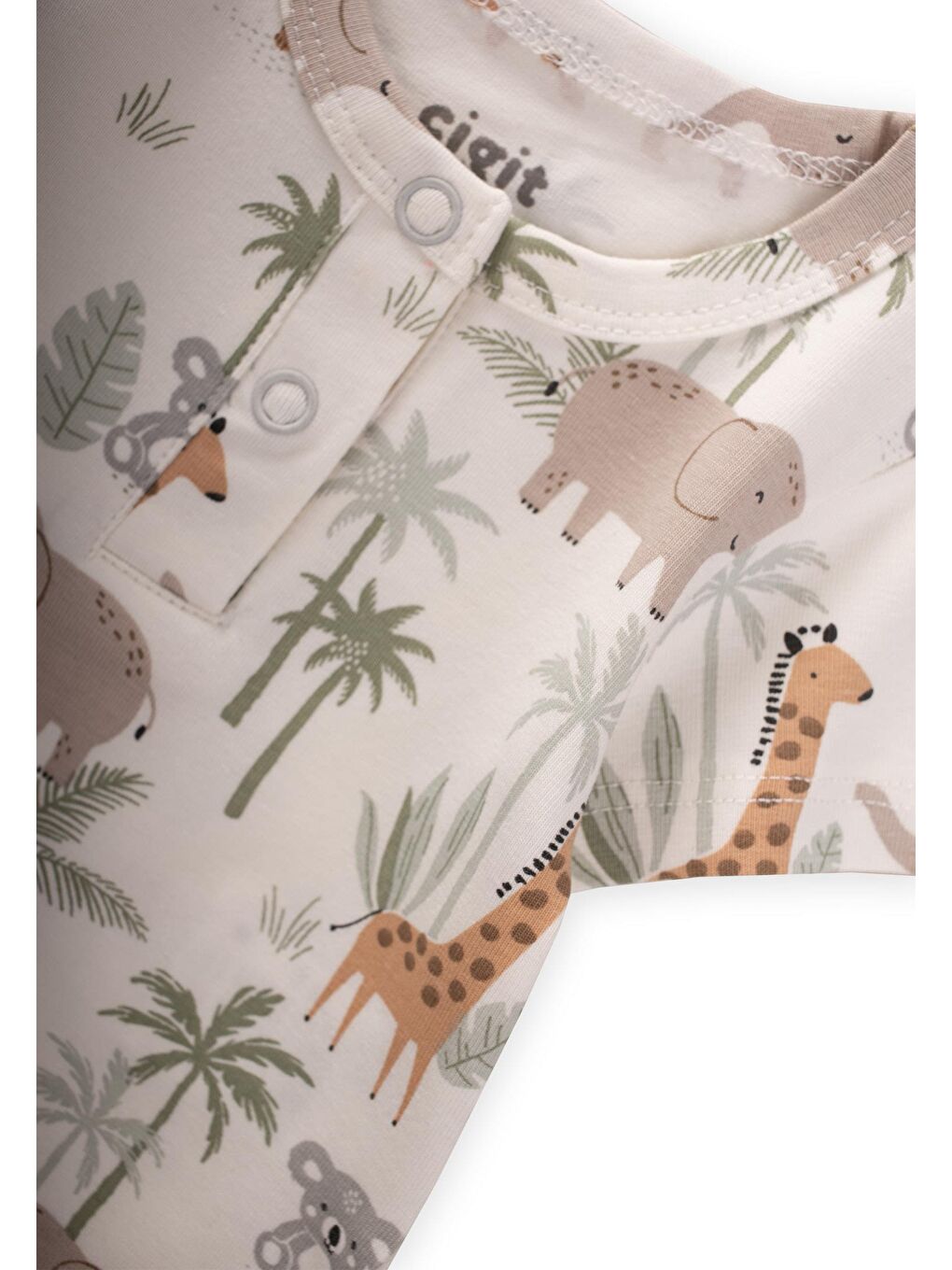 Bej Erkek Çocuk Desenli Takım-2