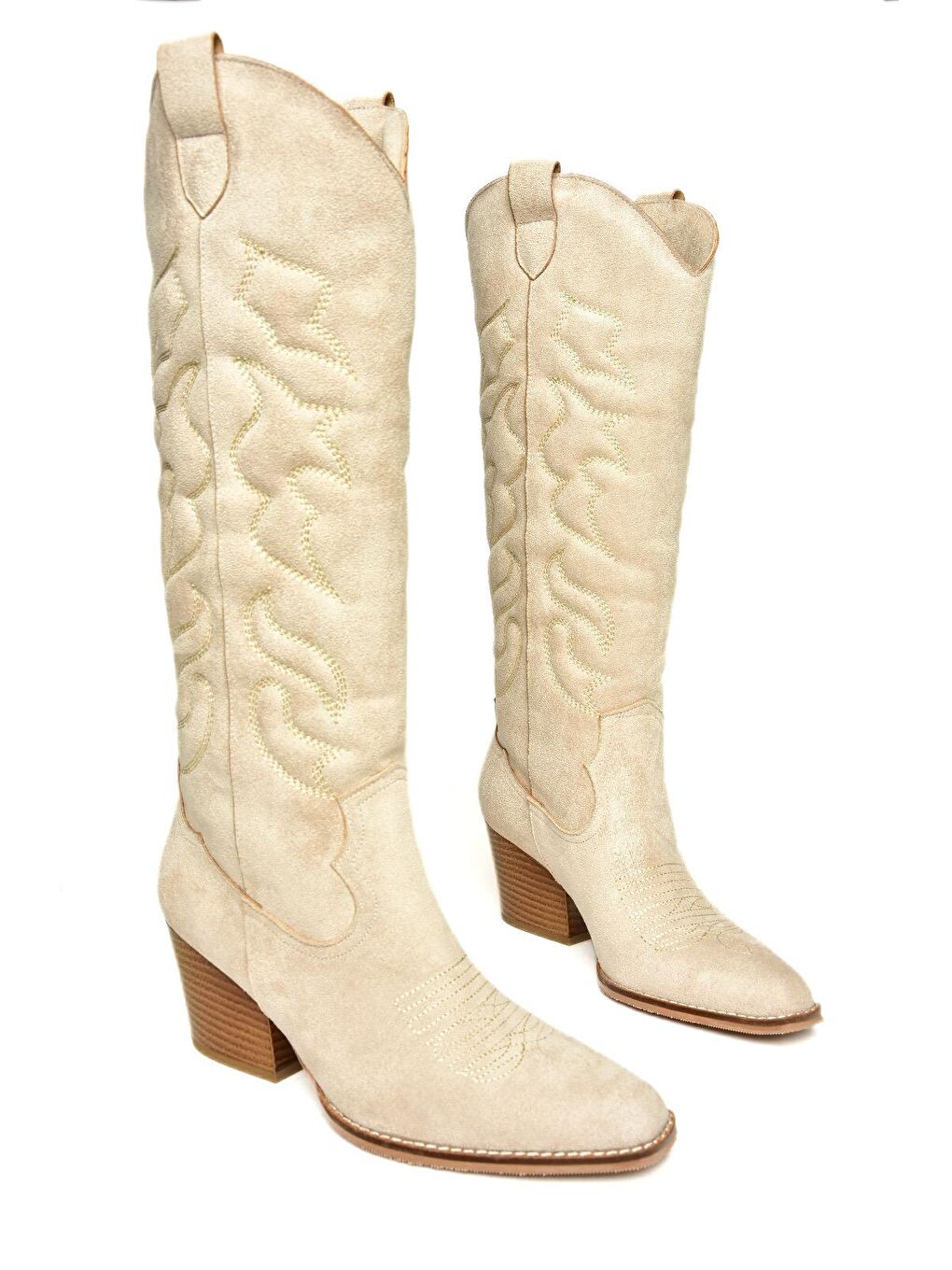 T296815002 Bej Kadın Çizme-3