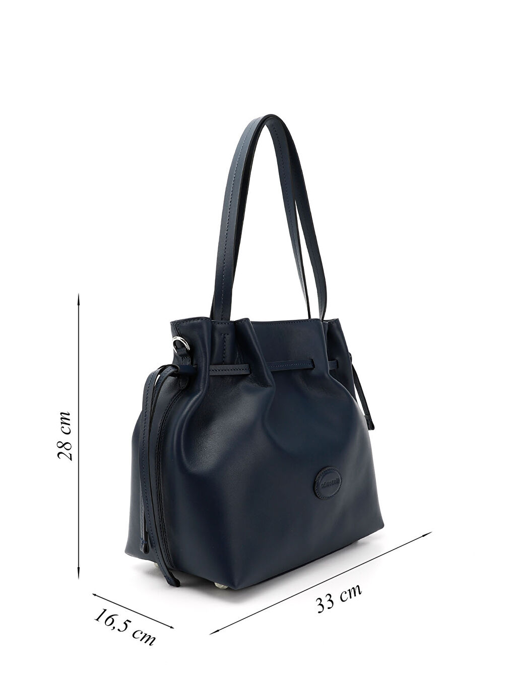 Lacivert Kadın İNDİGO LACİVERT Hakiki Deri El ve Omuz Çantası-1