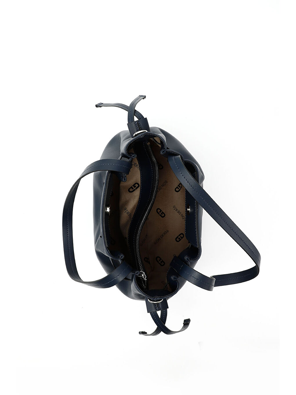 Lacivert Kadın İNDİGO LACİVERT Hakiki Deri El ve Omuz Çantası-4