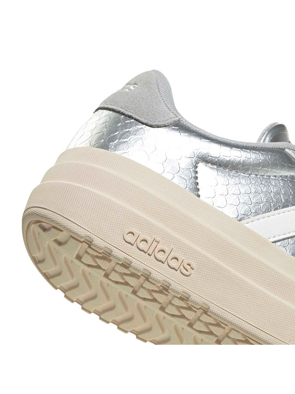 Gri VL Court Bold Kadın Gümüş Sneaker-4