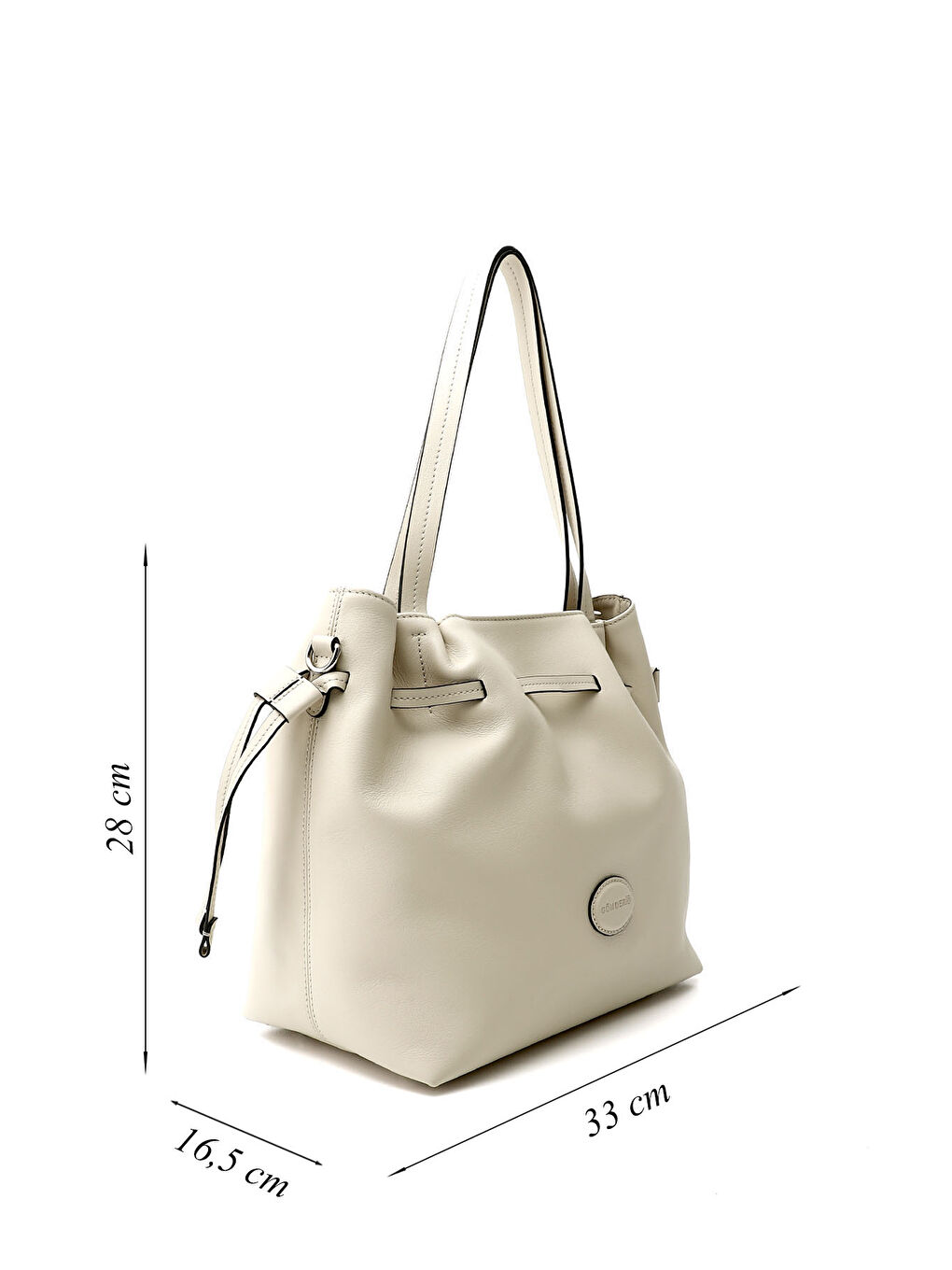 Bej Kadın BEJ-CAMEL Hakiki Deri El ve Omuz Çantası-1