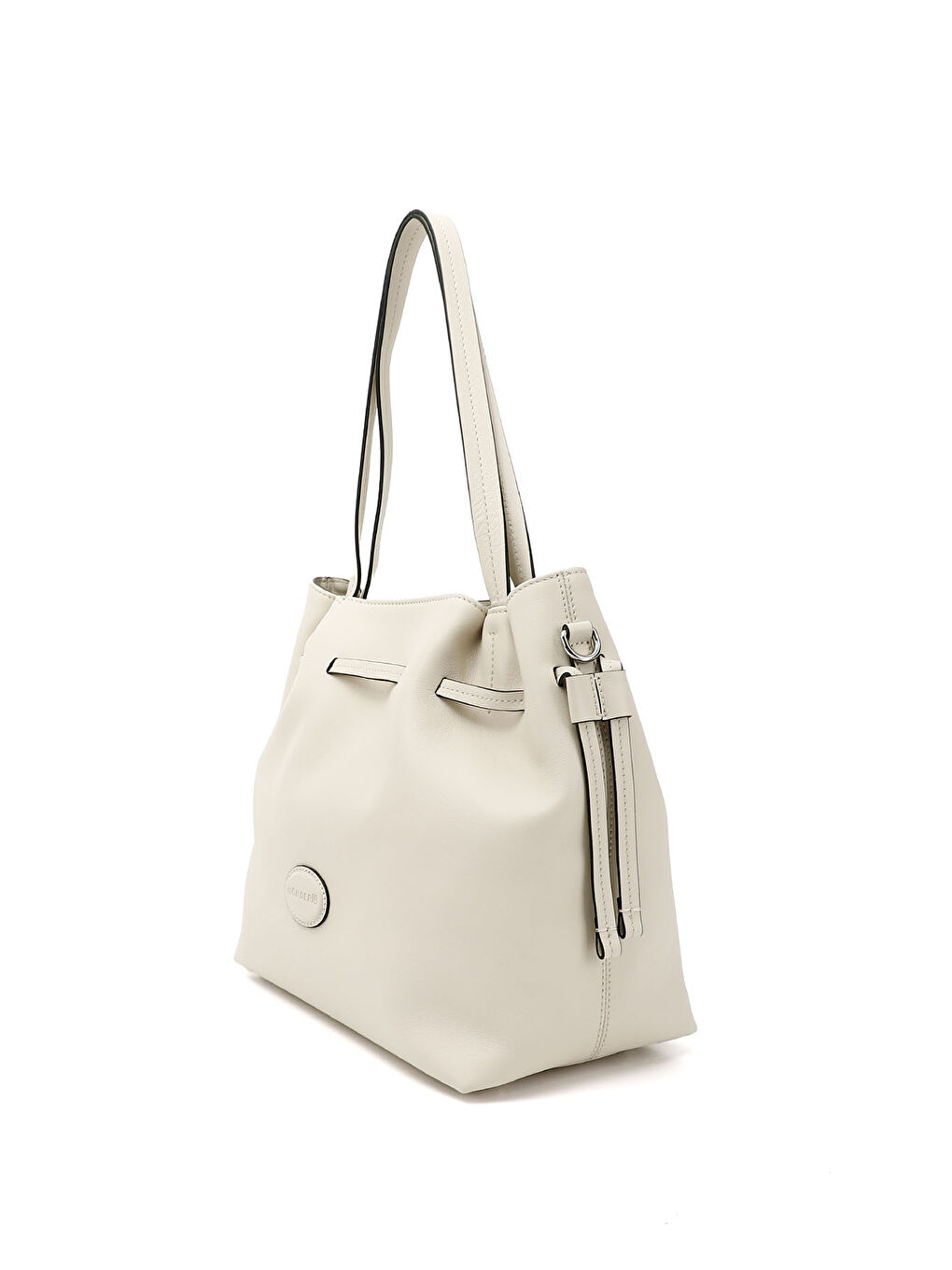 Bej Kadın BEJ-CAMEL Hakiki Deri El ve Omuz Çantası-2