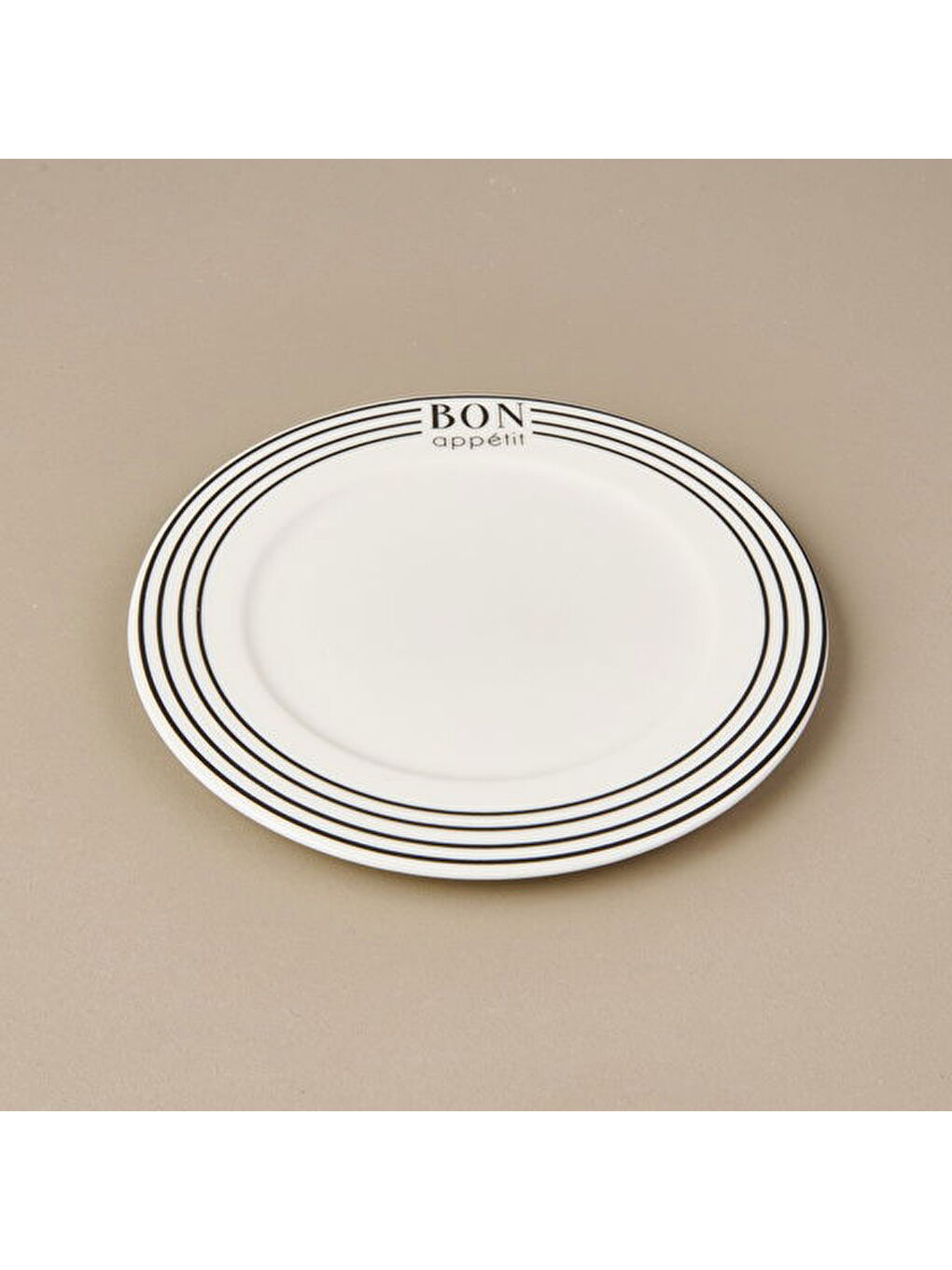 Kitchen Elegant Curves Porselen Pasta Tabağı - Siyah / Beyaz - 20 cm