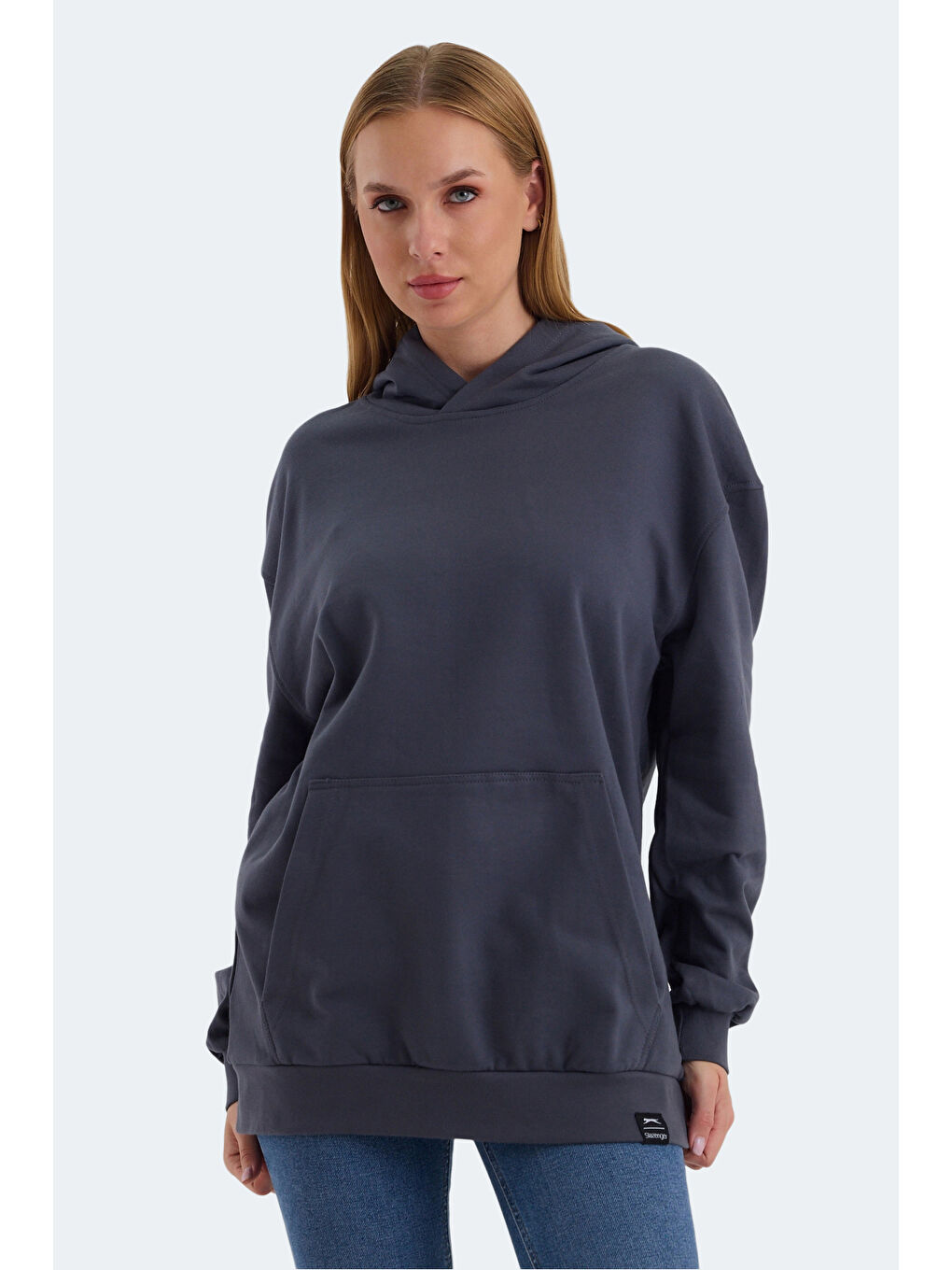 SLAZENGER VIOLENCE Kadın Sweatshirt Koyu Gri - 5