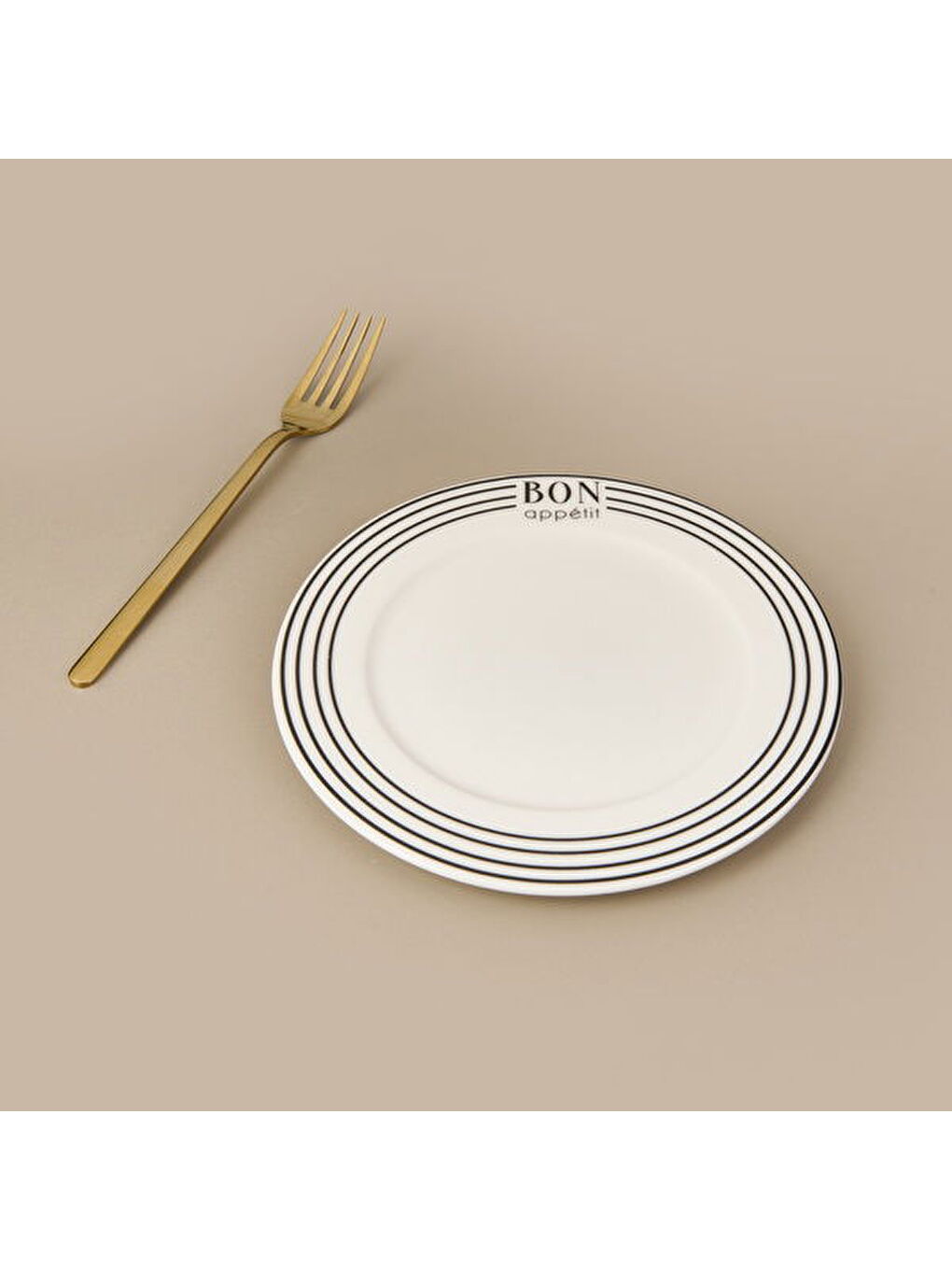 Kitchen Elegant Curves Porselen Pasta Tabağı - Siyah / Beyaz - 20 cm-1