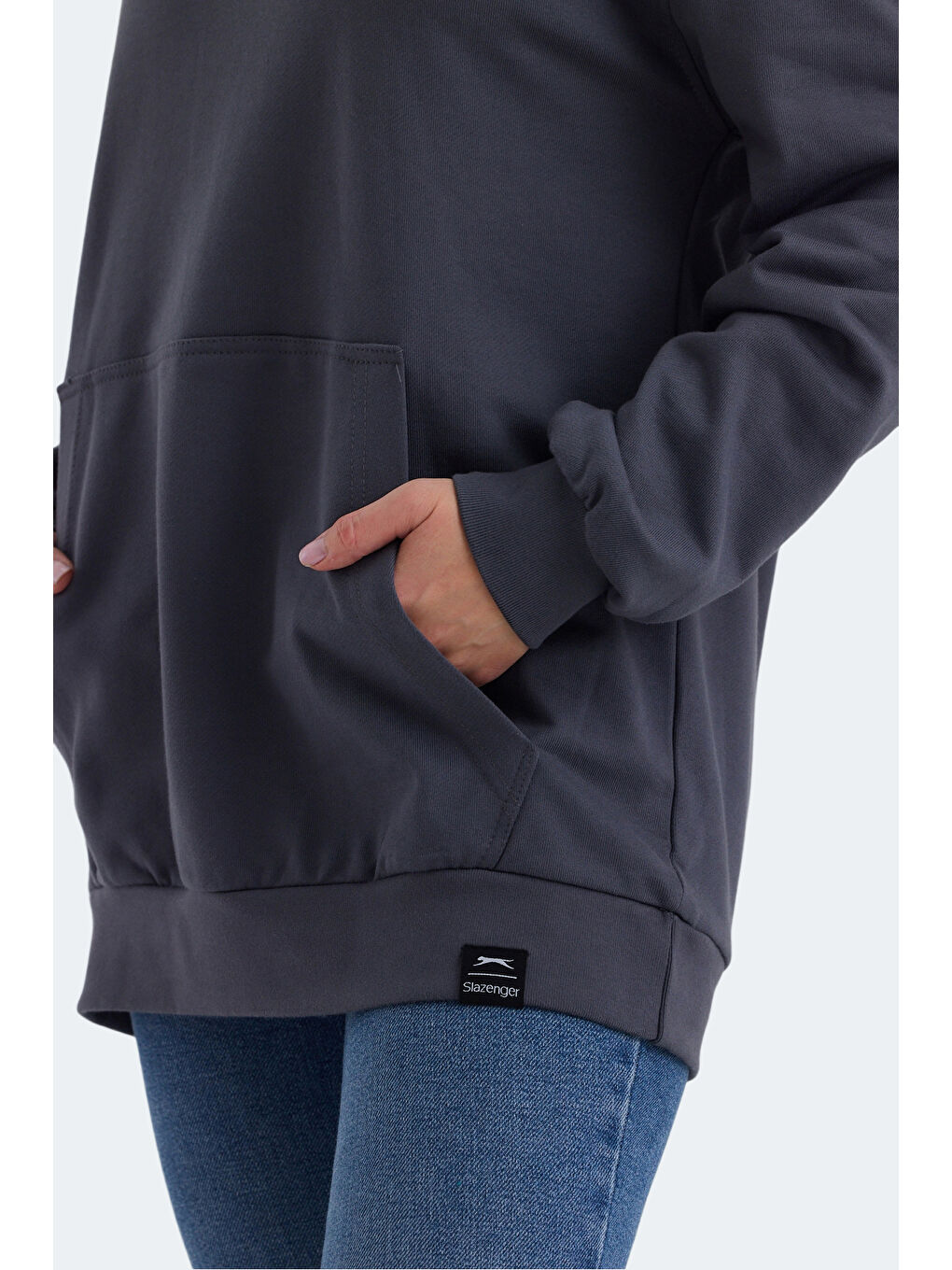 SLAZENGER VIOLENCE Kadın Sweatshirt Koyu Gri - 4