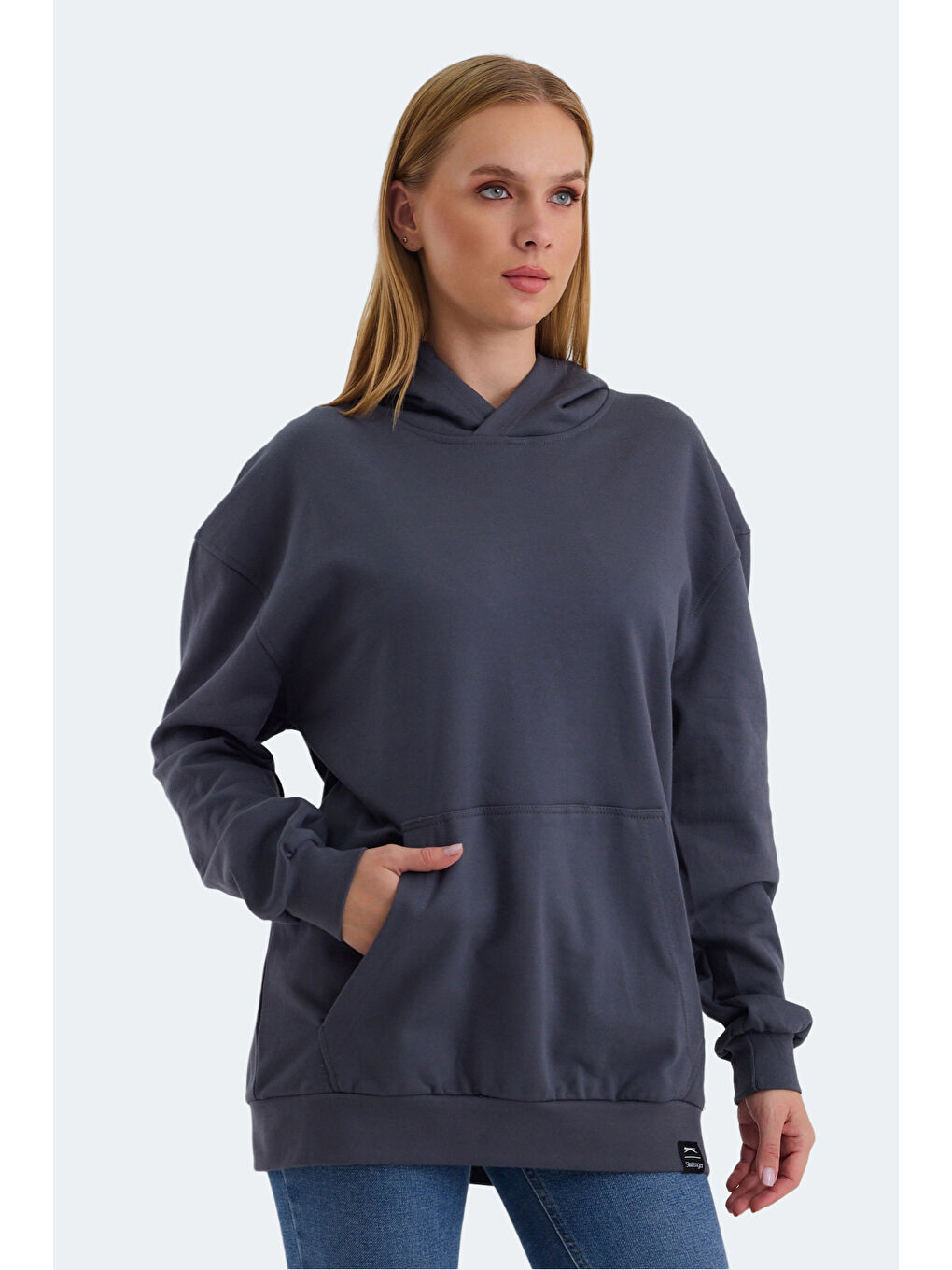 SLAZENGER VIOLENCE Kadın Sweatshirt Koyu Gri - 3