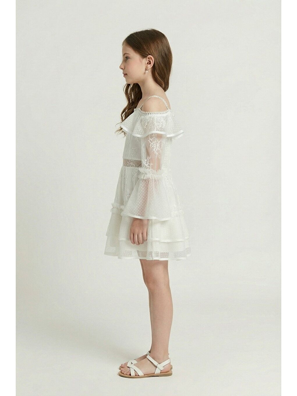 Ekru Kız Çocuk Abiye-1