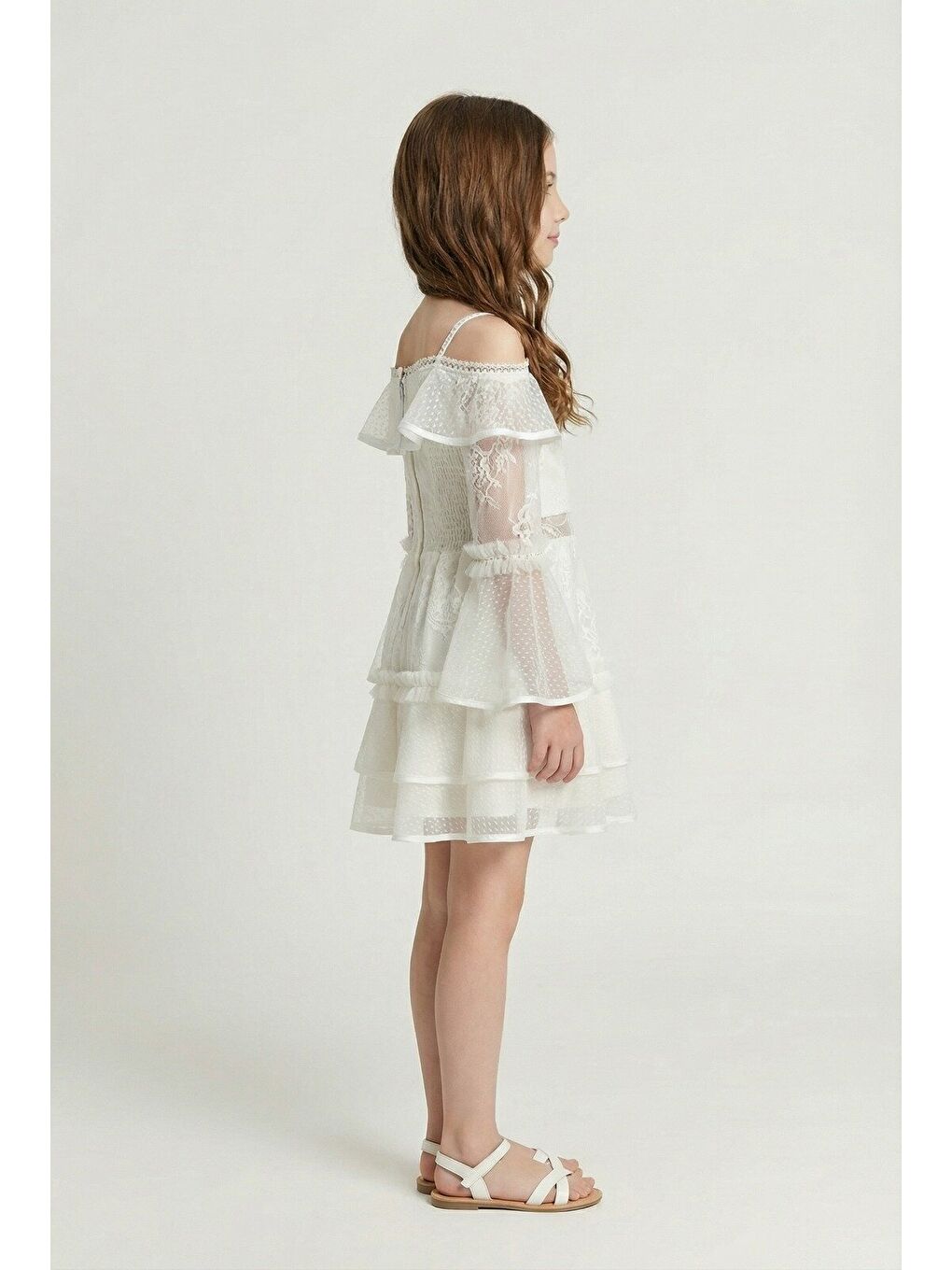 Ekru Kız Çocuk Abiye-2