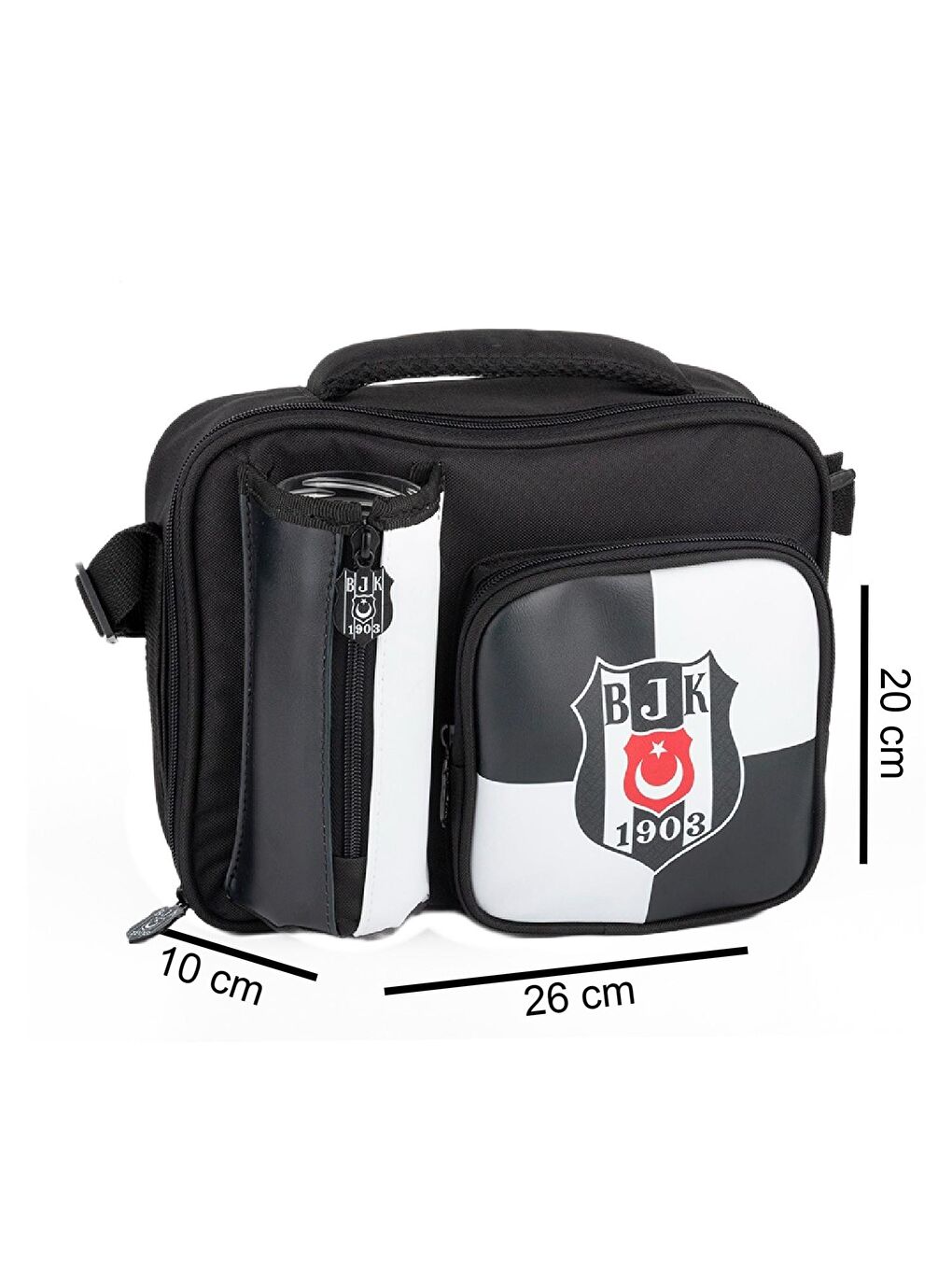 2 Bölmeli 1903 Logo Baskılı Suni Deri Anaokulu Çantası + Beslenme Çantası 2 Li Set-4