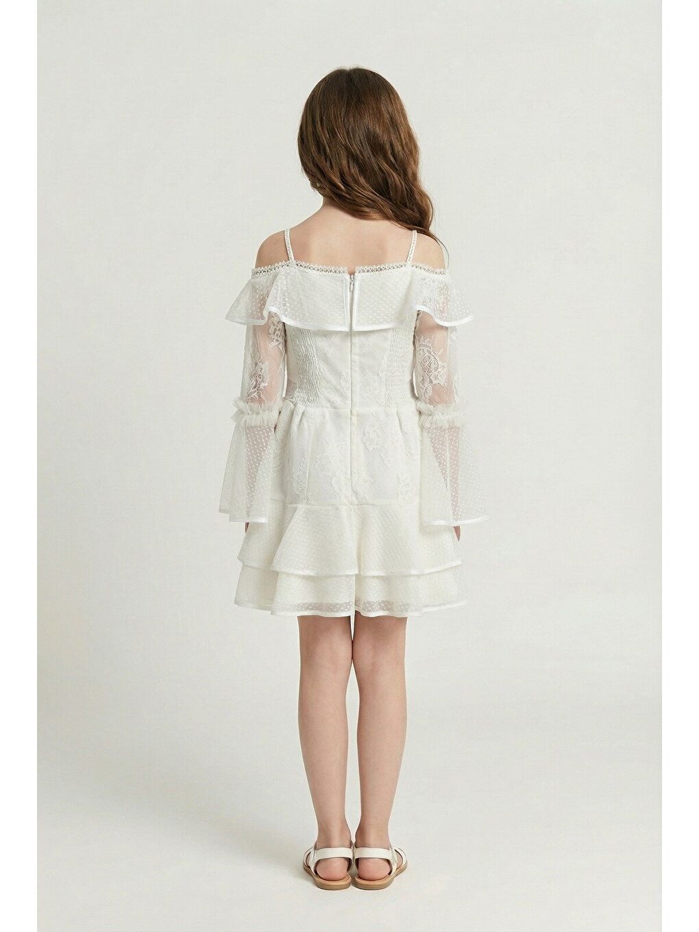 Ekru Kız Çocuk Abiye-3