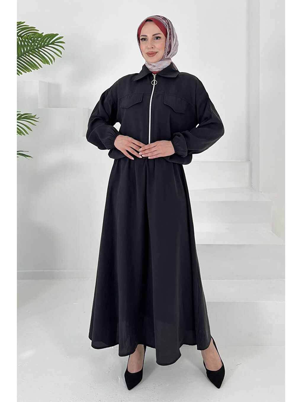 Lastikli Etekli Takım Siyah - 27011-3