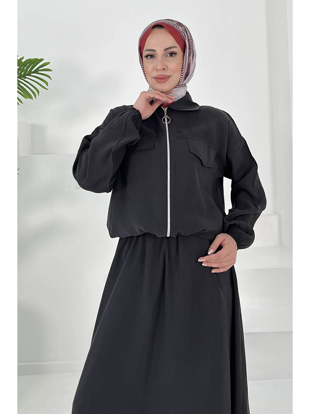 Lastikli Etekli Takım Siyah - 27011-4