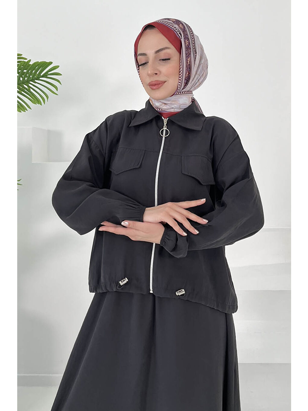 Lastikli Etekli Takım Siyah - 27011-5