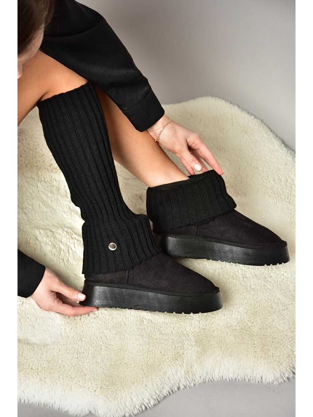 T918548102 Siyah Kadın Bot-2
