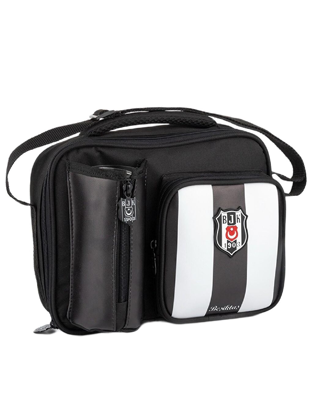 3 Bölmeli Çubuklu Suni Deri Okul Çantası + Beslenme Çantası + Kalemlik-3