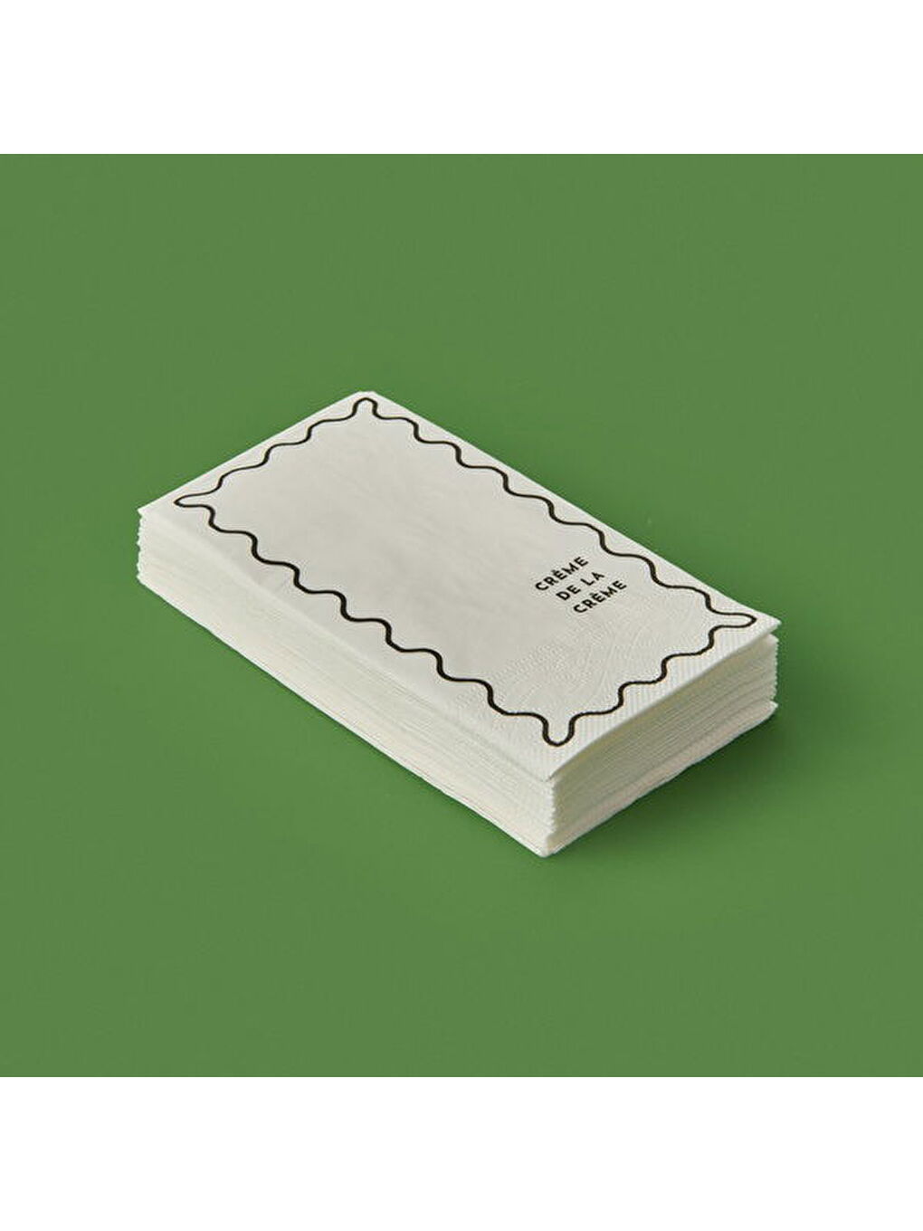 Karışık Kitchen 20'li Creme De La Creme Desen Peçete - Gri / Beyaz - 16x8 cm