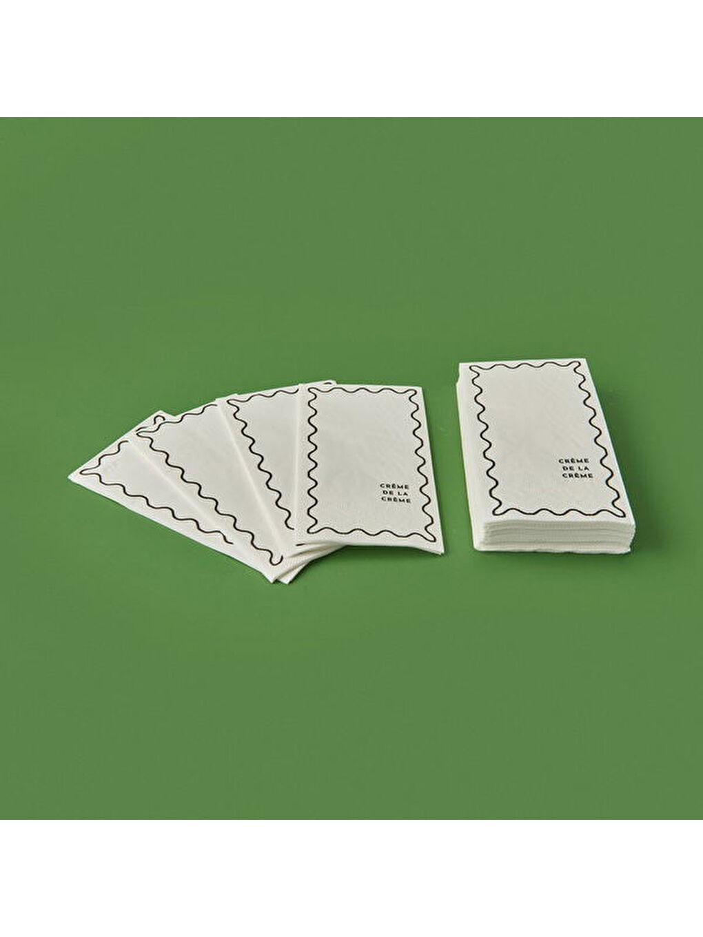 Karışık Kitchen 20'li Creme De La Creme Desen Peçete - Gri / Beyaz - 16x8 cm-1