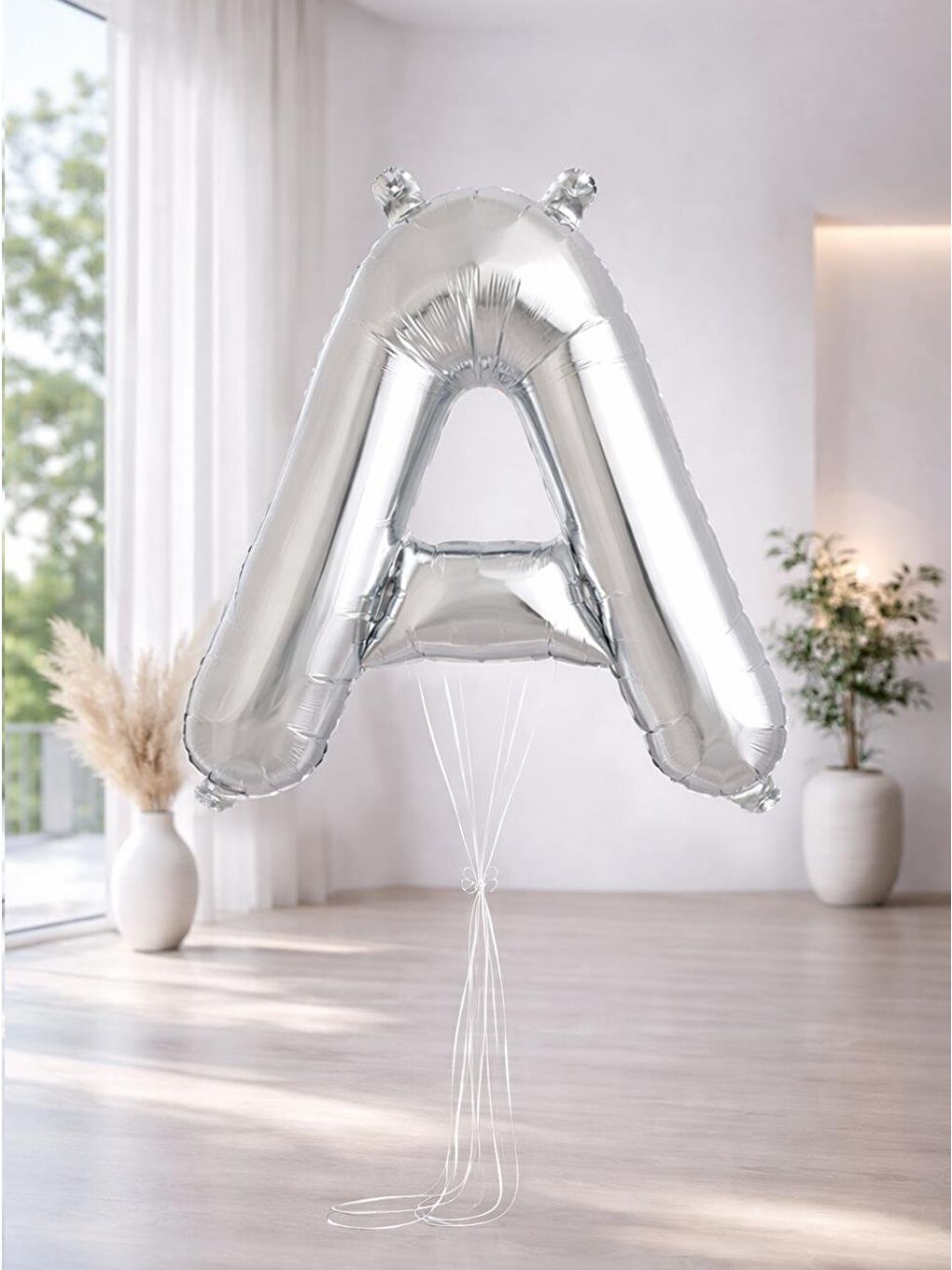 Gri Harf Folyo Balon A Harfi Gümüş Renk 76 Cm