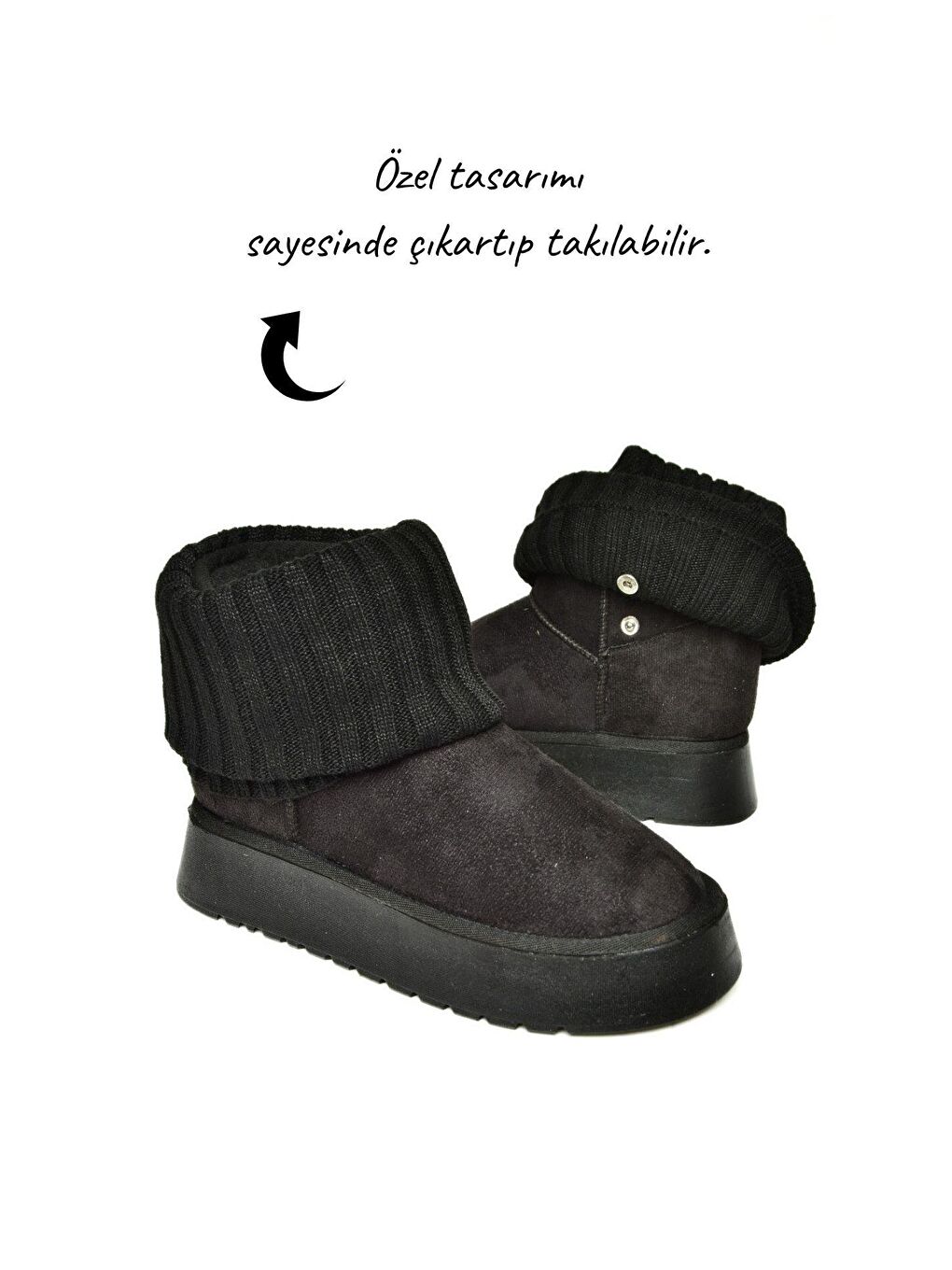 T918548102 Siyah Kadın Bot-6