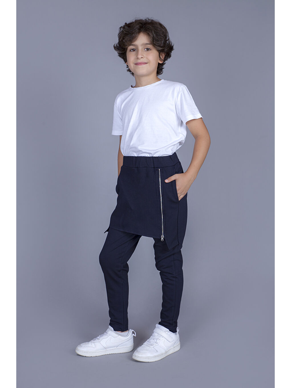 Lacivert Erkek Çocuk Şalvar Tipi Eşofman Alt