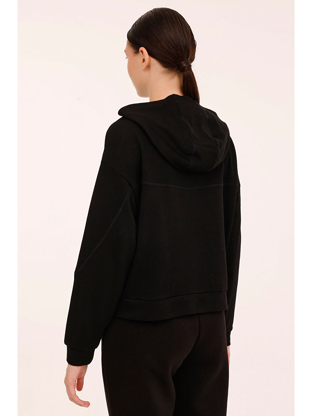 W-YELRO FZ HOODIE 4PR Siyah Kadın Eşofman Üstü-1