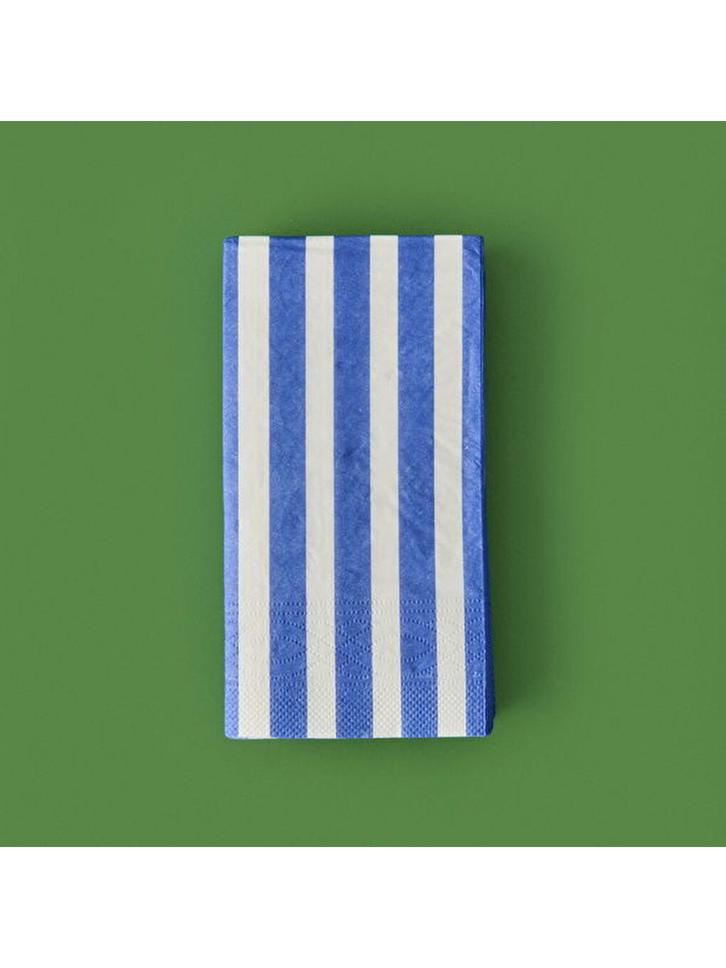 Karışık Kitchen 20'li Çizgili Desen Peçete - Mavi / Beyaz - 16x8 cm-1