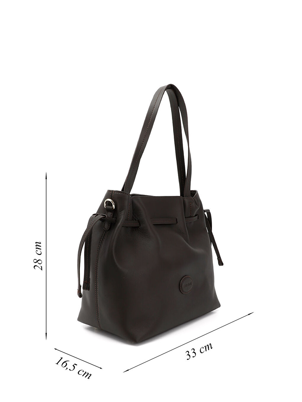 Kahverengi Kadın ÇİKOLATA KAHVE Hakiki Deri El ve Omuz Çantası-1