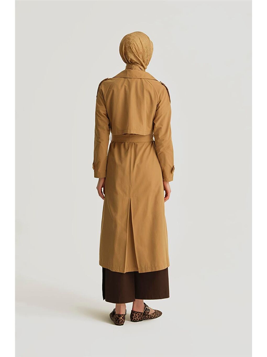 Kahverengi Pamuk Karışımlı Kap 25Yh707 Camel-4