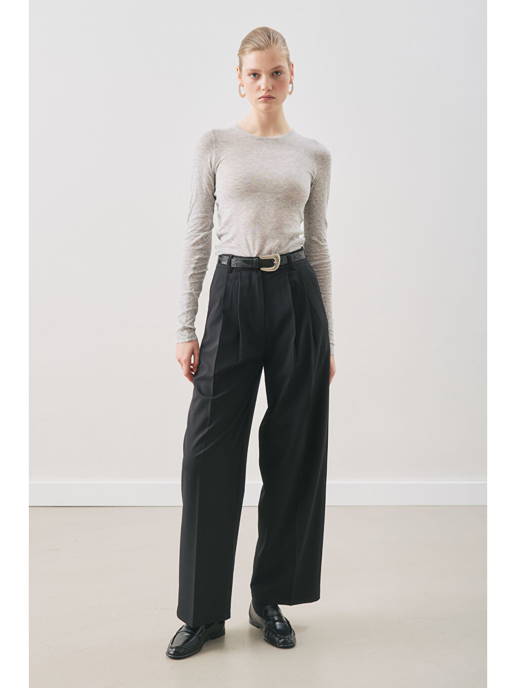 Classıc Pileli Pantolon Siyah